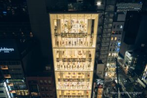 UNIQLO Ginza shop viewed from GINZA SIX