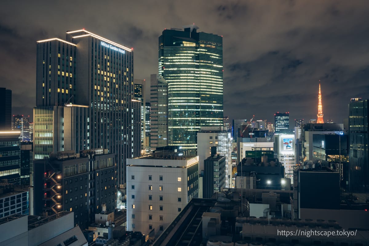 Tokyo Tower seen from GINZA SIX