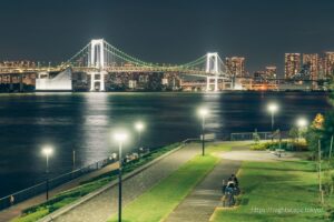 Toyosu Gururi Park viewed from Fujimi Bridge