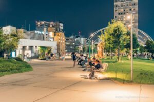 Miyashita Park, a spacious green park.