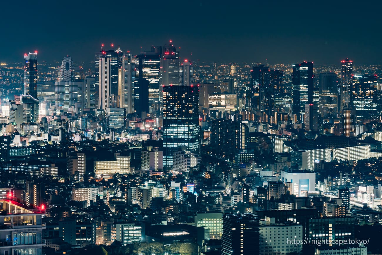 Night view toward Shinjuku