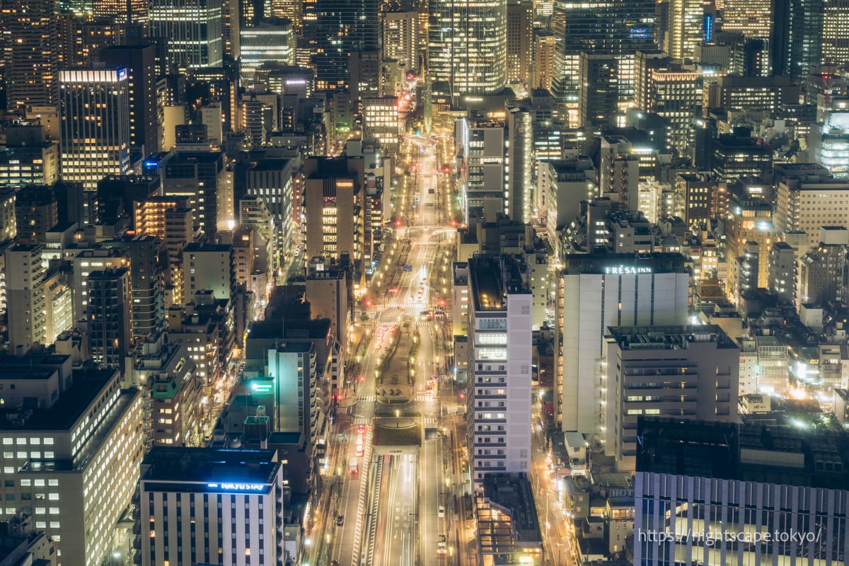 The second ring road with many cars passing by.