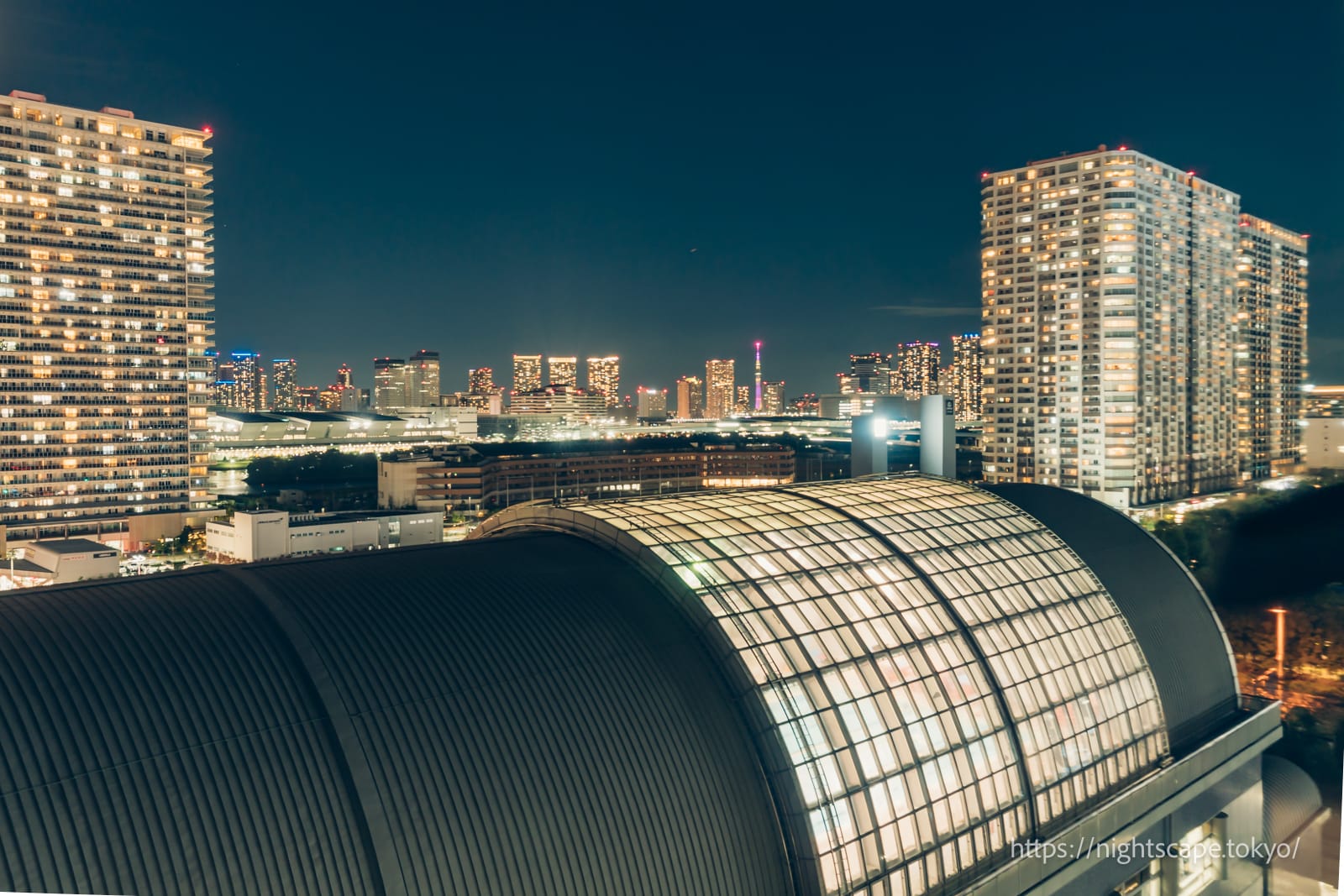 Tokyo Sky Tree and towers in the direction of Toyosu