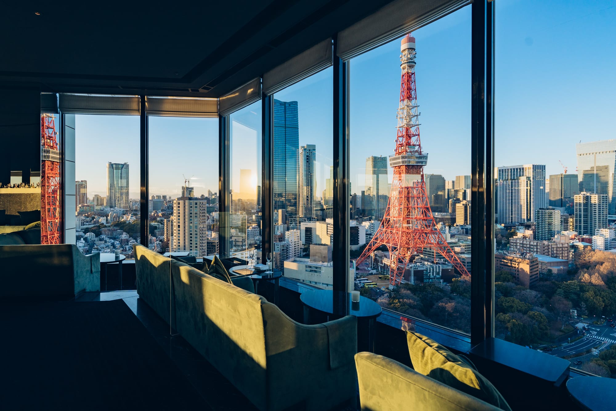 Sky Lounge Stella Garden, overlooking Tokyo Tower.