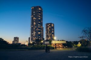 Night view of Futakotamagawa Park