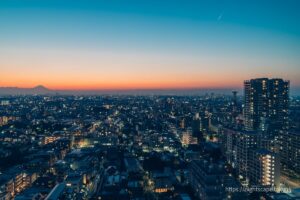 Night view from the Nerima Ward Office observation lobby.