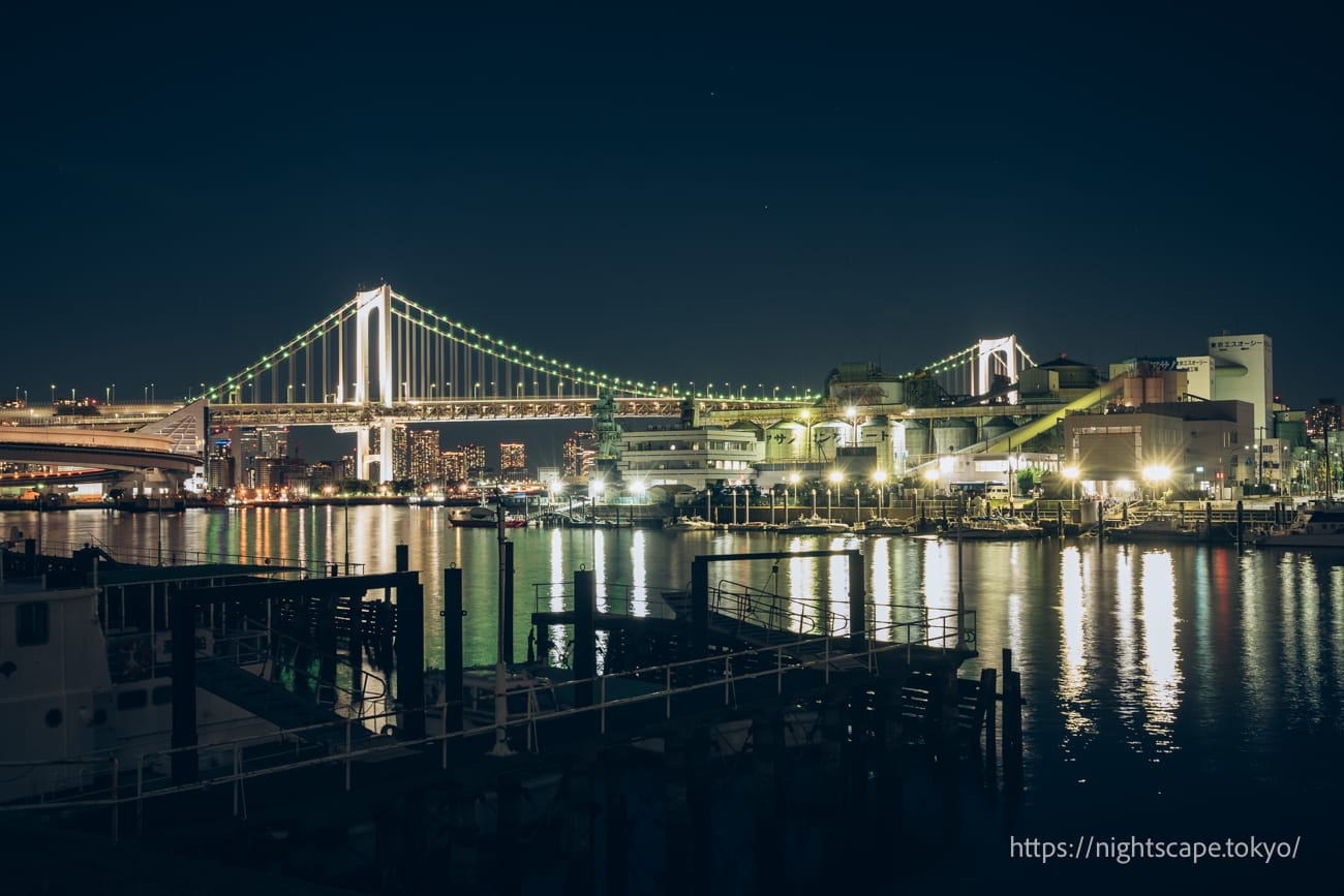 View of Rainbow Bridge from Bay Breeze Gardens.