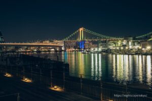 View of Rainbow Bridge from Bay Breeze Gardens.