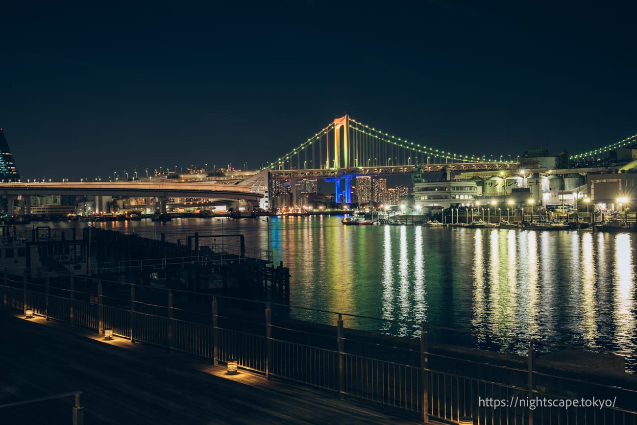 View of Rainbow Bridge from Bay Breeze Gardens.