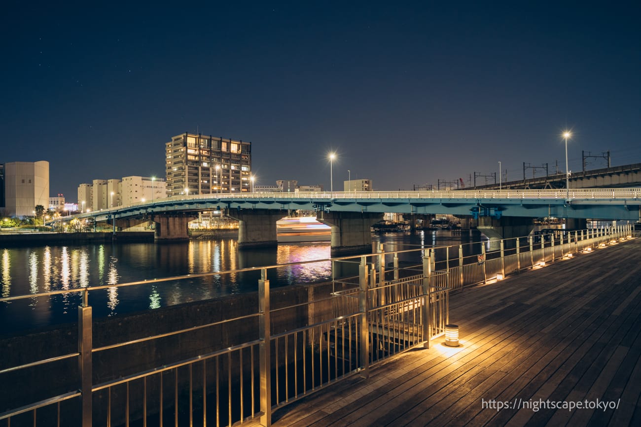 View of the Konan Bridge from Bay Breeze Garden.