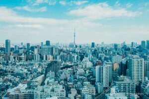 View towards Asakusa from Bunkyo Civic Centre.