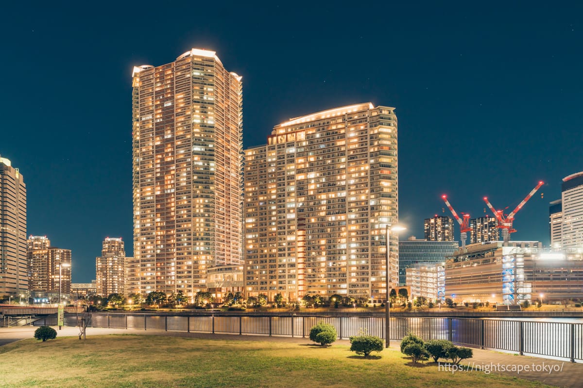 High-rise buildings in the Toyosu area