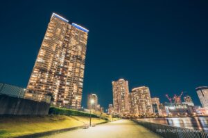 晴海臨海公園・水辺のテラスの夜景