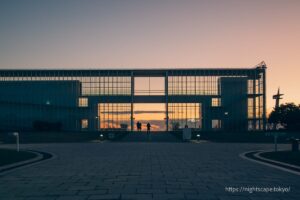 Crystal View rest house at sunset.