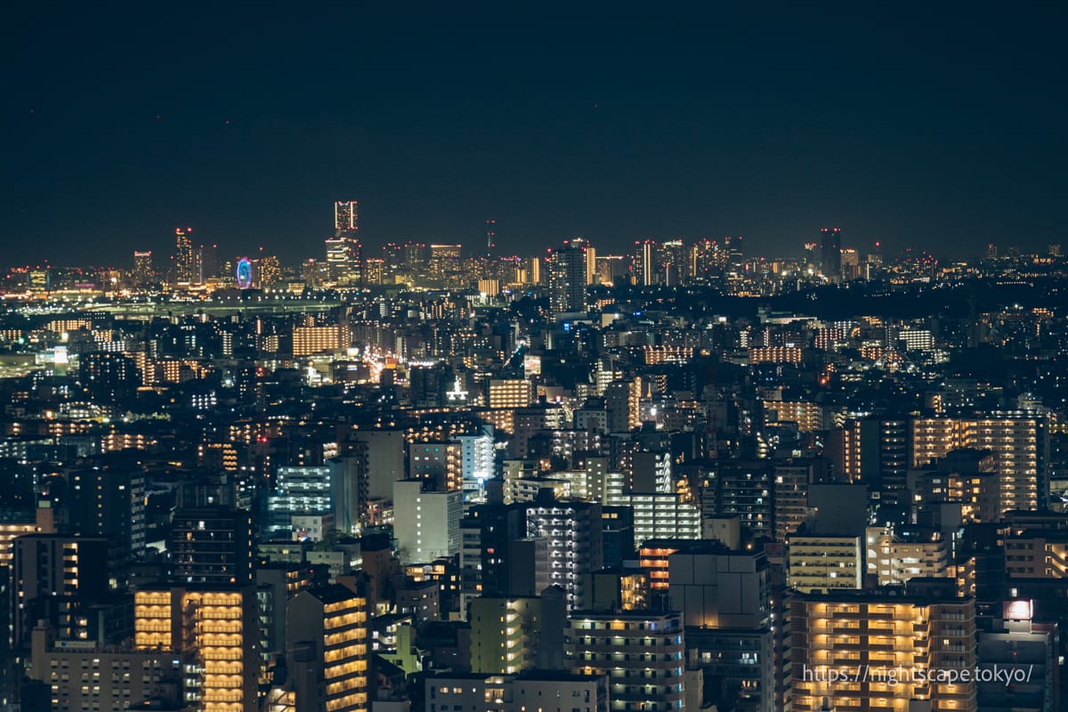 Night view towards Yokohama