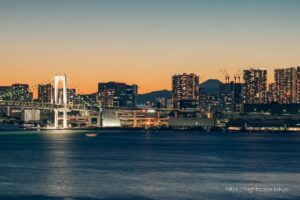 Rainbow Bridge and Mt Fuji