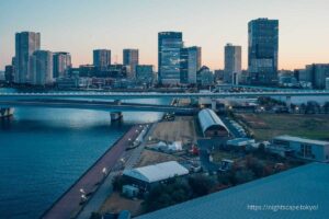 Harumi Bridge and Shin Toyosu Sakura Square