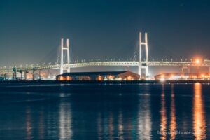 Yokohama Bay Bridge seen from Yamashita Park