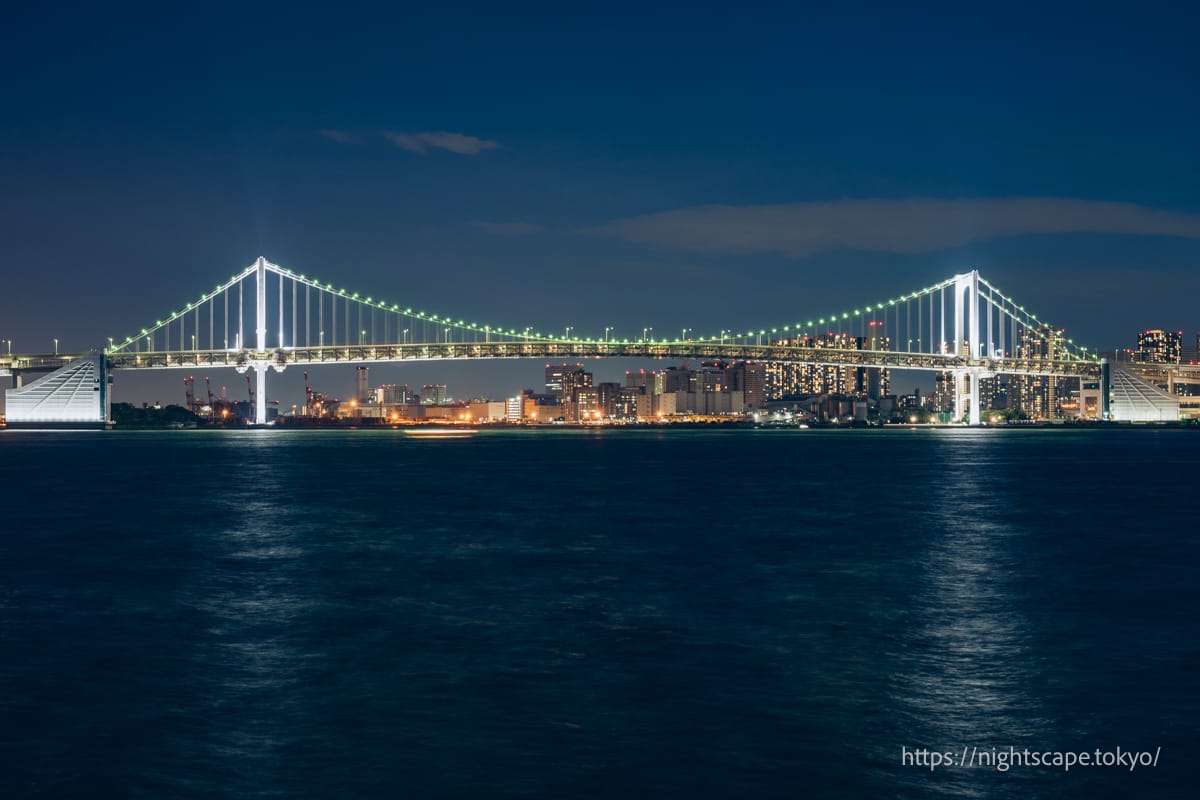 Rainbow Bridge illuminated