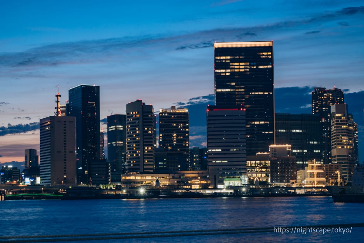 Takebashi Wharf seen on the opposite shore