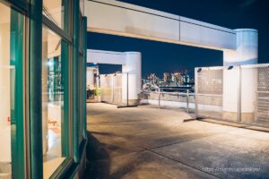 Atmosphere on the rooftop of Aqua City Odaiba