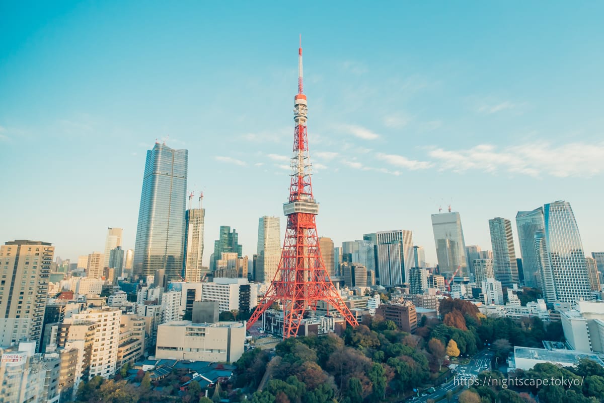 더 프린스 파크 타워 도쿄 객실에서의 전망