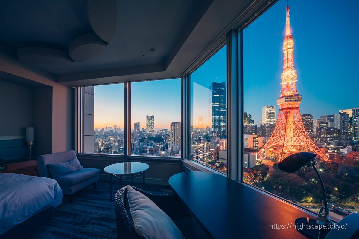 더 프린스 파크 타워 도쿄의 코너룸 분위기