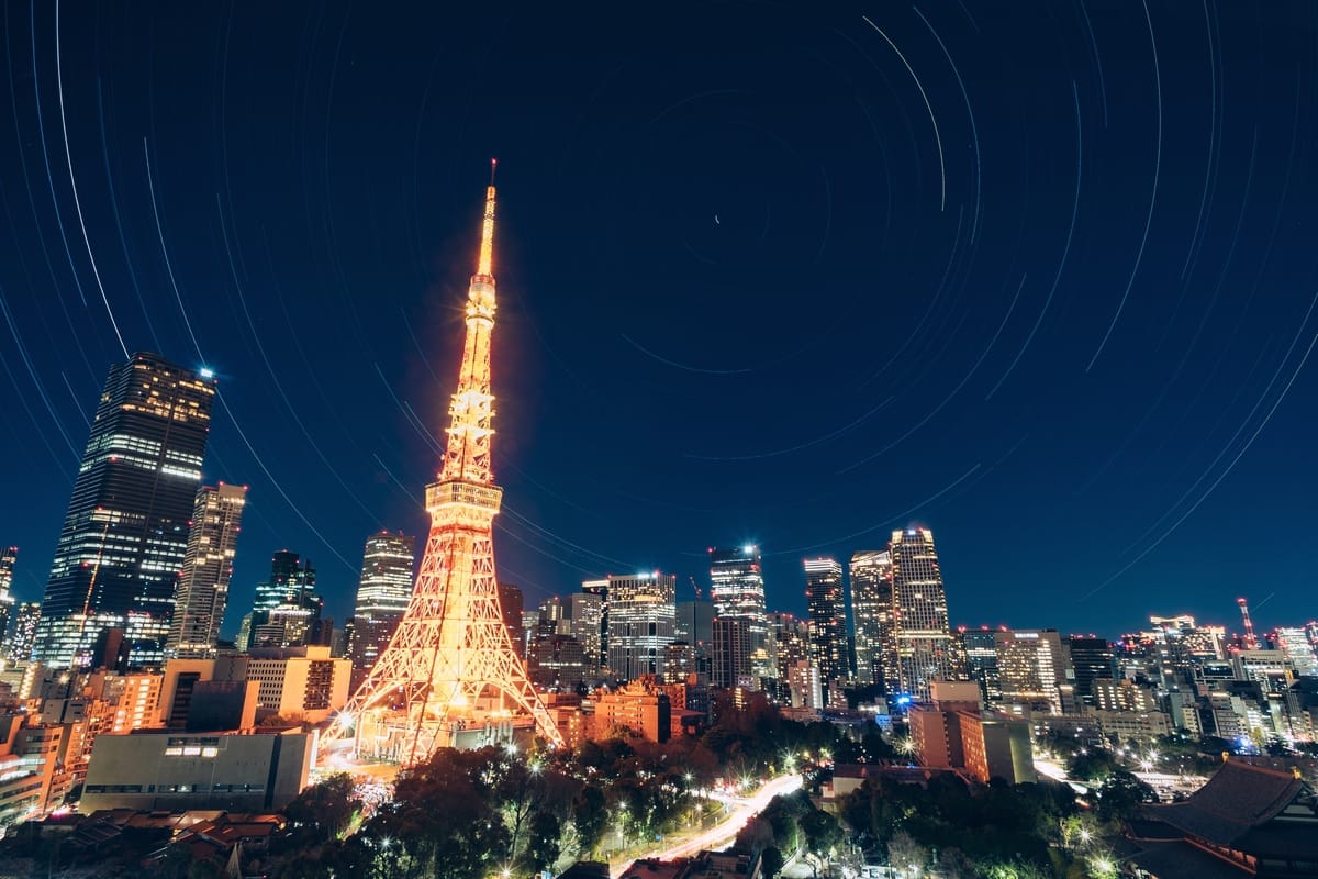 東京鐵塔星空照片