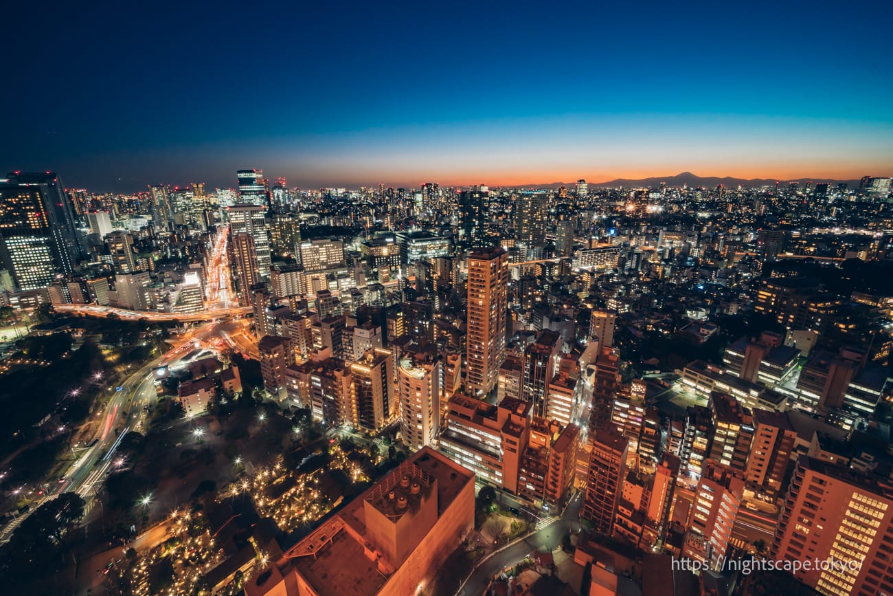 東京鐵塔展望台 主甲板和頂層甲板的夜景