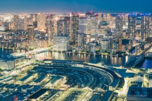 Night view toward Tsukishima