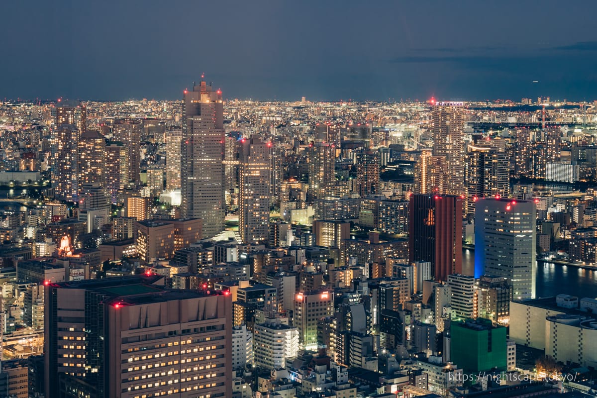 Seiroka Tower and buildings in the direction of Tsukishima