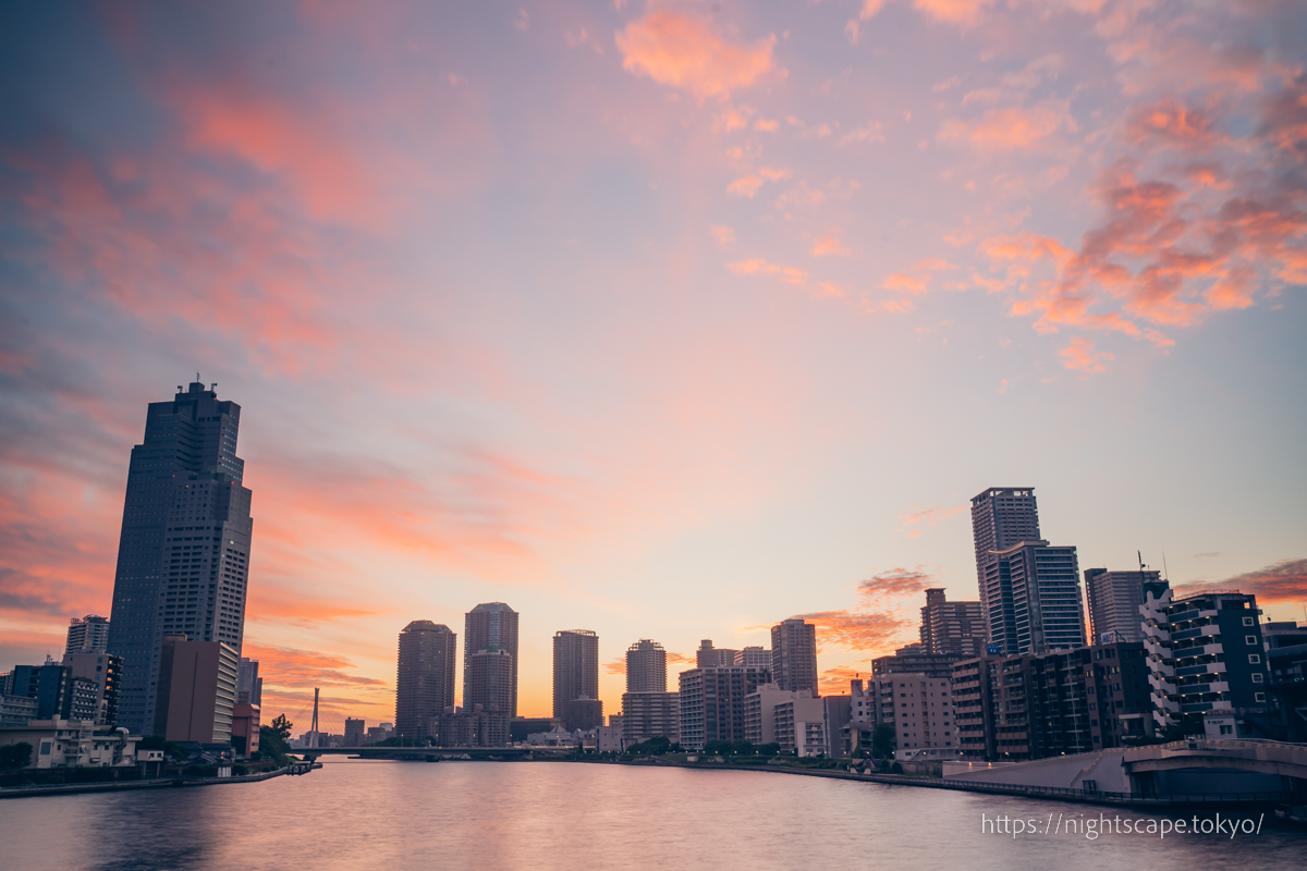 Morning glow from Kachidok Bridge (east side)