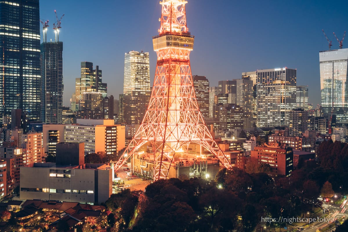 View of Tokyo Tower from guest rooms