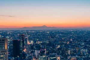 渋谷スクランブルスクエアから眺める富士山