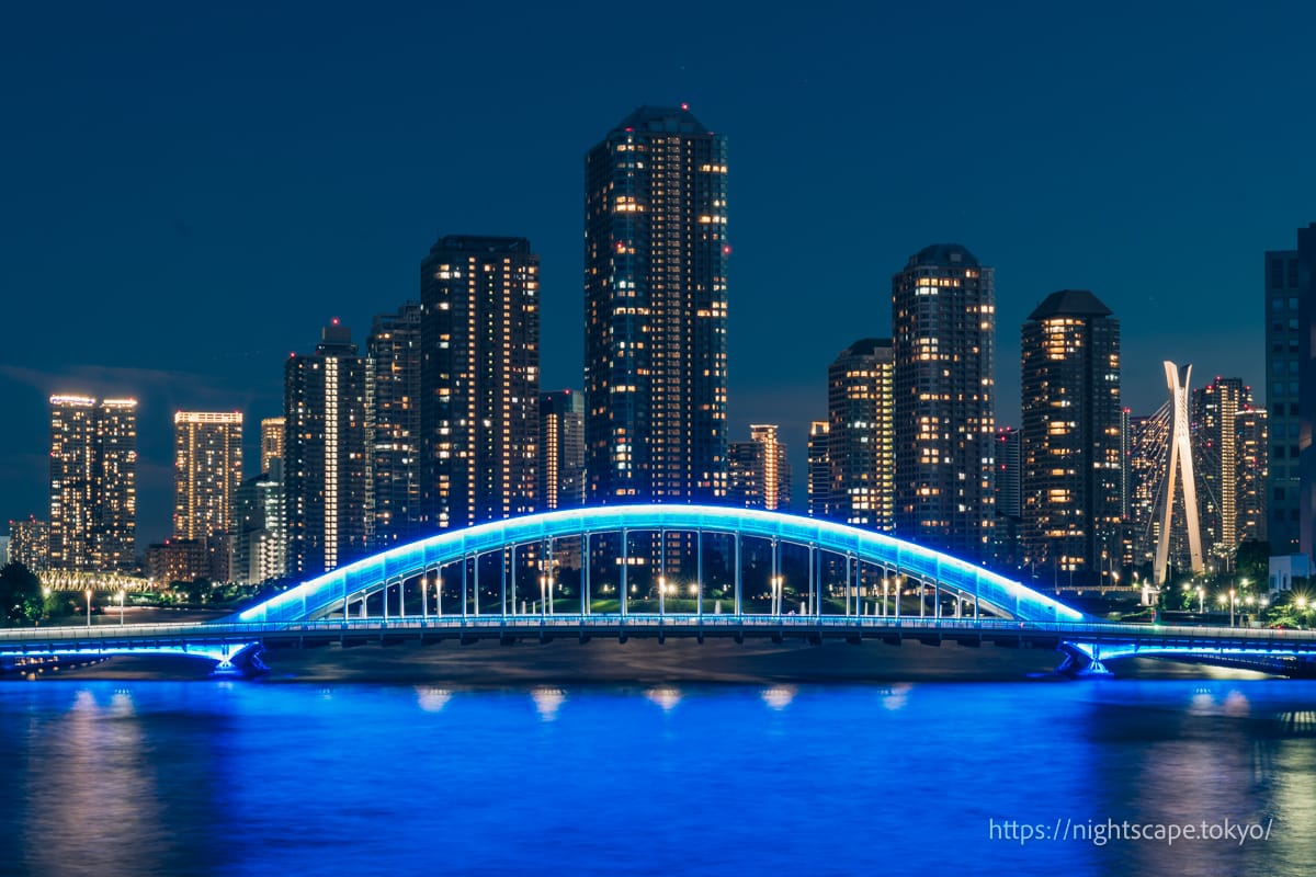 Night view of Sumida River Bridge (south)