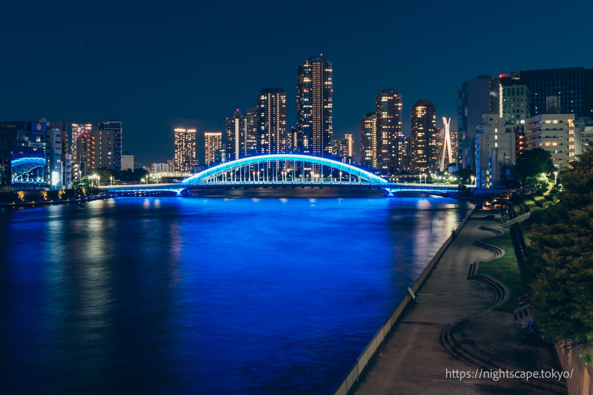 Sumida River Terrace and Eitai Bridge