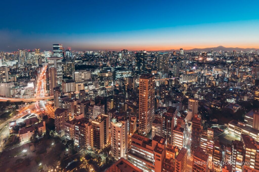 東京タワー展望台から眺める夜景