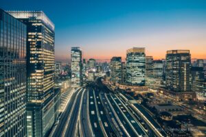 ホテルメトロポリタン丸の内から眺める夜景