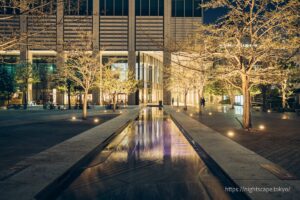 Shinagawa Season Terrace, beautifully illuminated