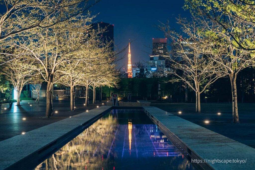 品川シーズンテラスから眺める東京タワー