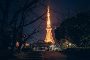安国殿と東京タワー