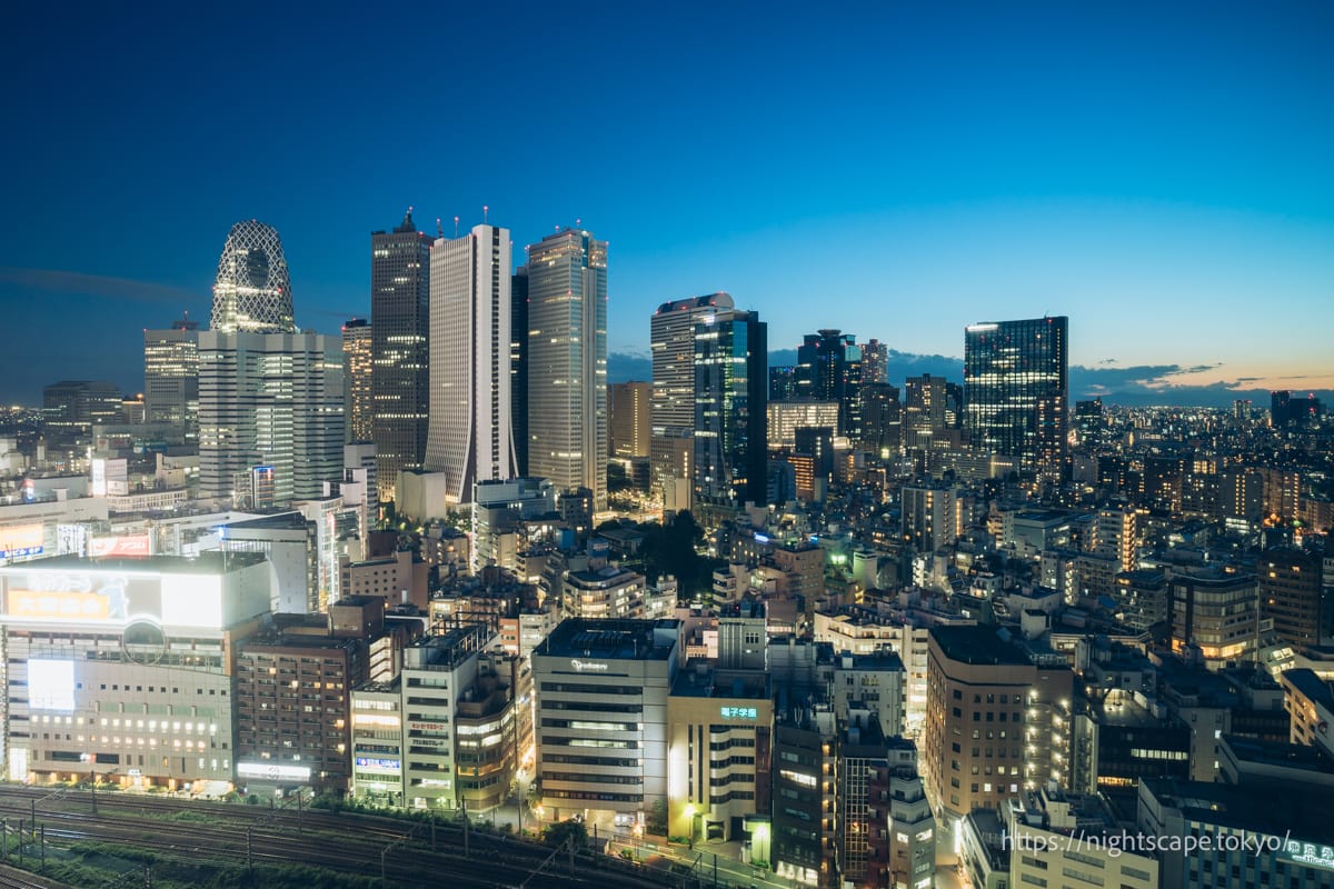 新宿の高層ビル群の夜景