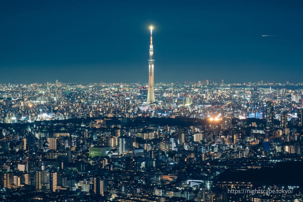 スカイツリーと浅草方面の夜景