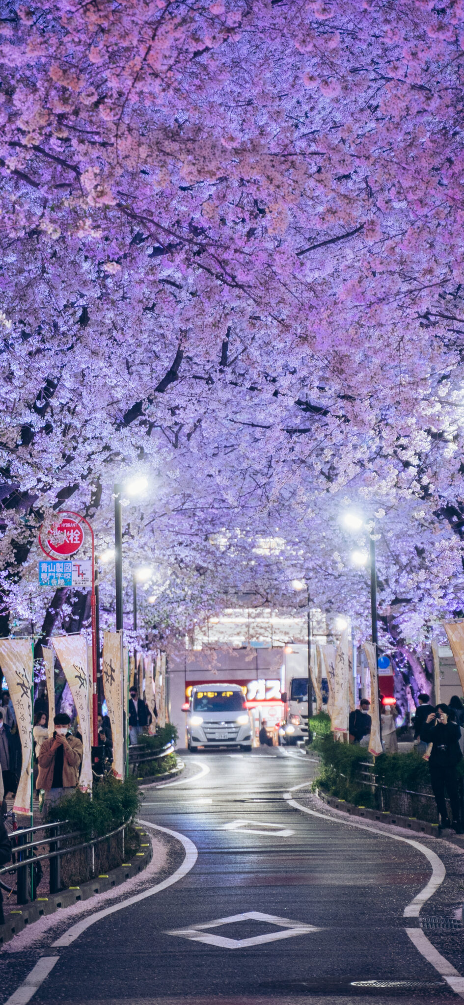 Lighting up Sakura-zaka, Shibuya（Free smartphone wallpaper）