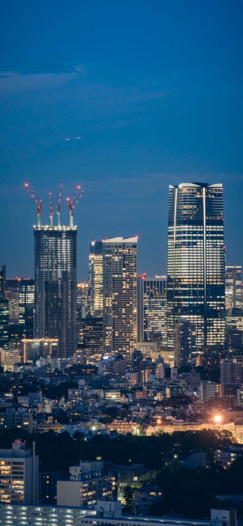 麻布台ヒルズと虎ノ門の夜景