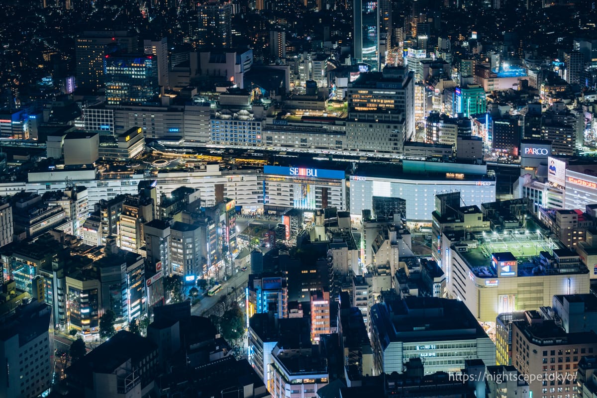 池袋駅方面の夜景