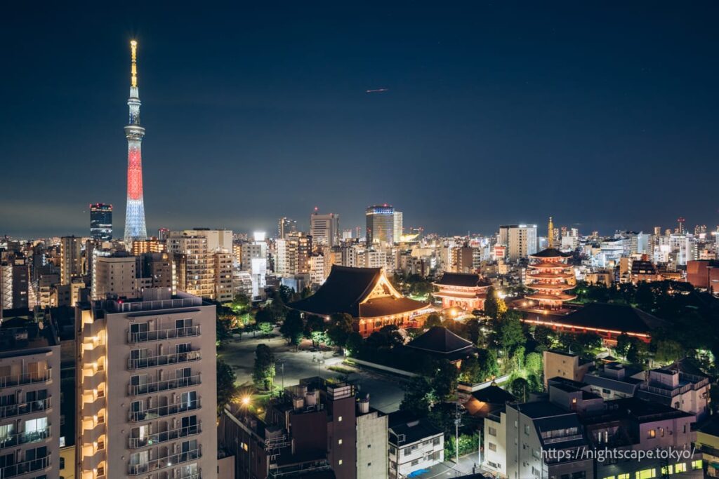 THE KANZASHI TOKYO ASAKUSAから眺める夜景