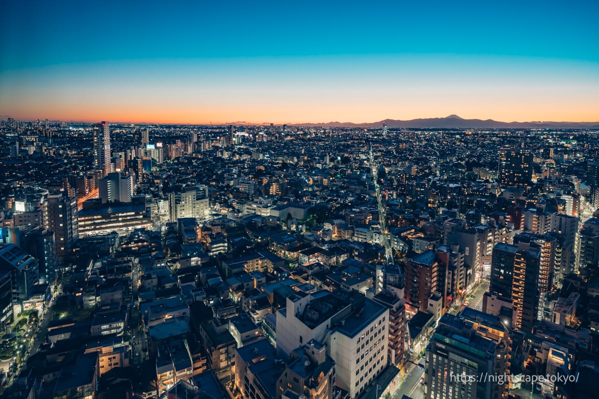 キャロットタワー展望台から眺める夜景