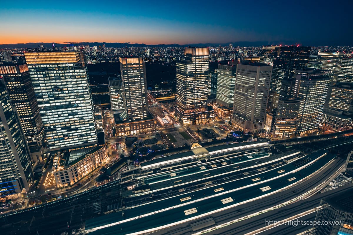 ブルガリ東京から眺める夜景