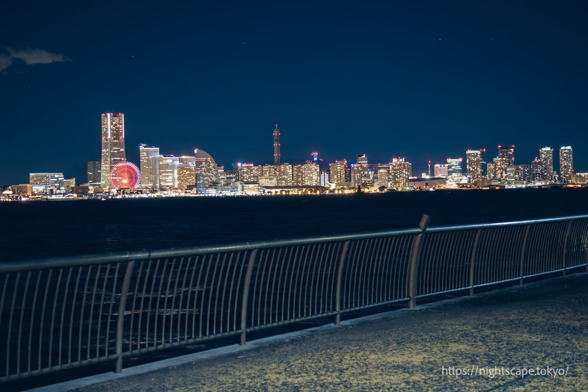 大黒ふ頭西緑地から眺める夜景